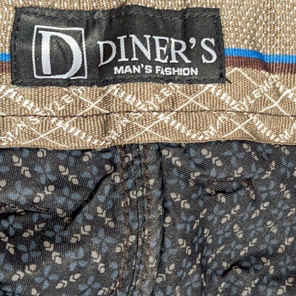 NWT Diner's Mans Fashion Brown Classic Fit Men's Chino Pants Size 36 - Picture 9 of 10